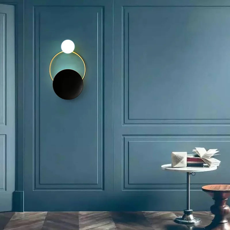 Spherical Glass Halo Wall Lamp