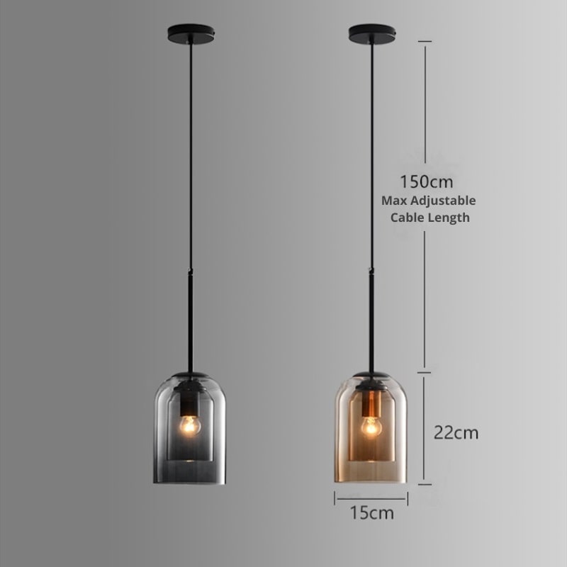 Coloured Glass Pendant Lamp