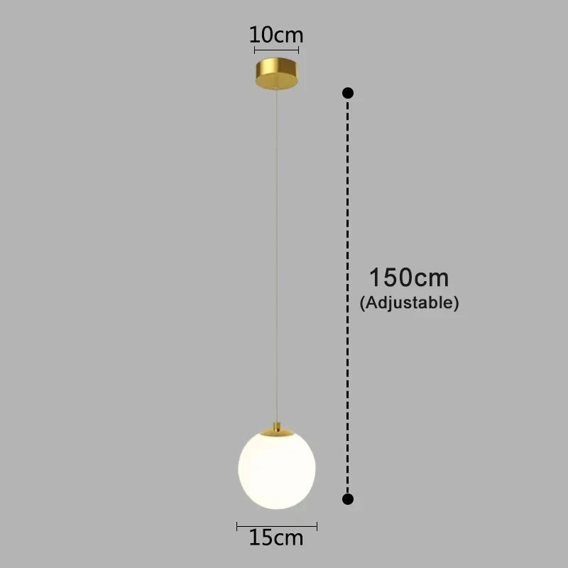Luna Opal Globe Pendant Light