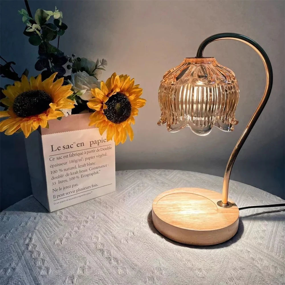 Petal Glass Candle Warmer Lamp