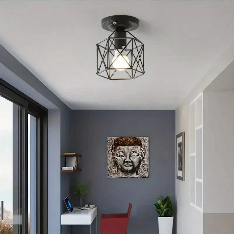 Geometric Cage Ceiling Light