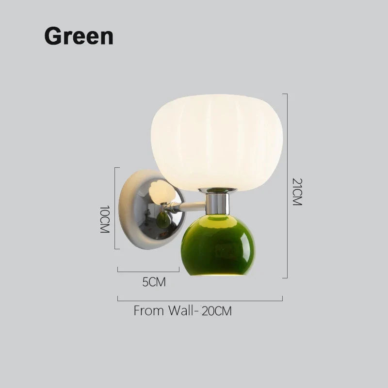 Nordic Pumpkin Glass Wall Lamp