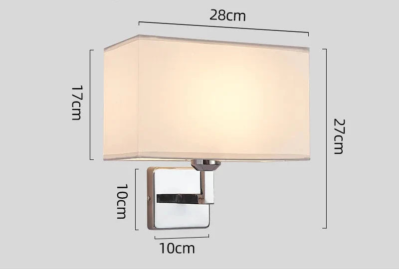 Fabric Sconce with Reading Light