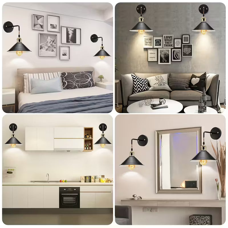 Oil-Rubbed Metal Wall Sconce 2 Pack