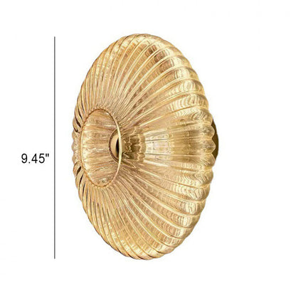 Vintage Ribbed Glass Wall Sconce