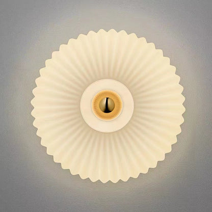 Vintage Ribbed Glass Wall Sconce