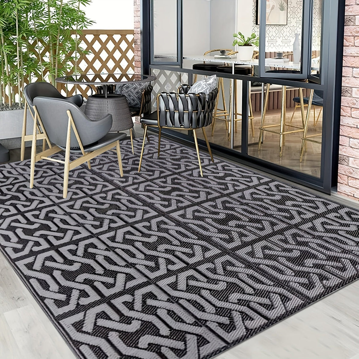 Reversible Outdoor Patio Rug