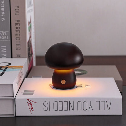 Portobello Wooden Mushroom Lamp