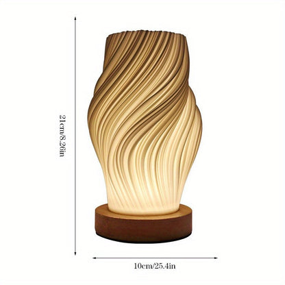 LED Swirl Sculptural Table Lamp