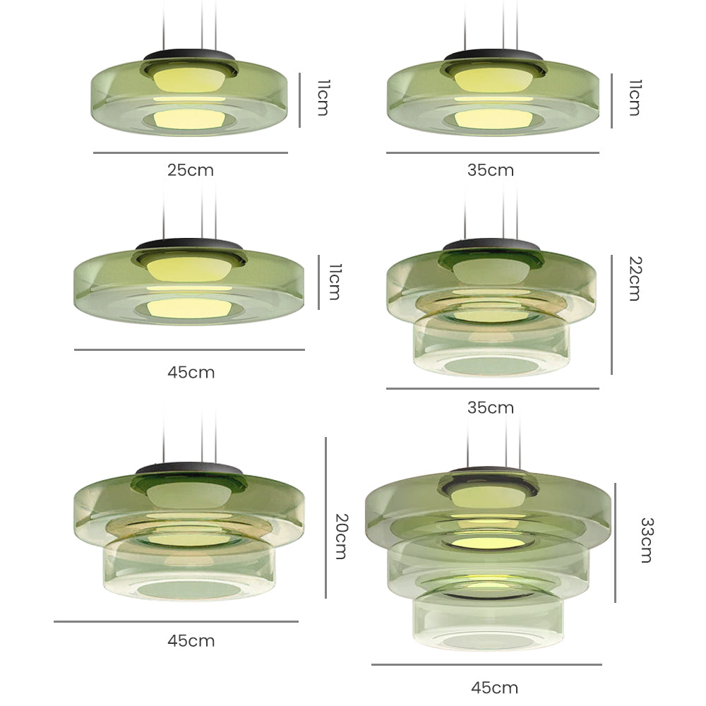 Bauhaus Layered Glass Pendant