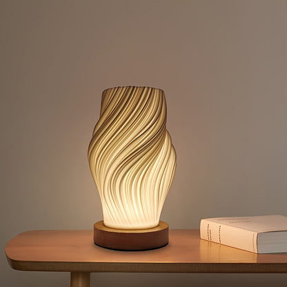 LED Swirl Sculptural Table Lamp