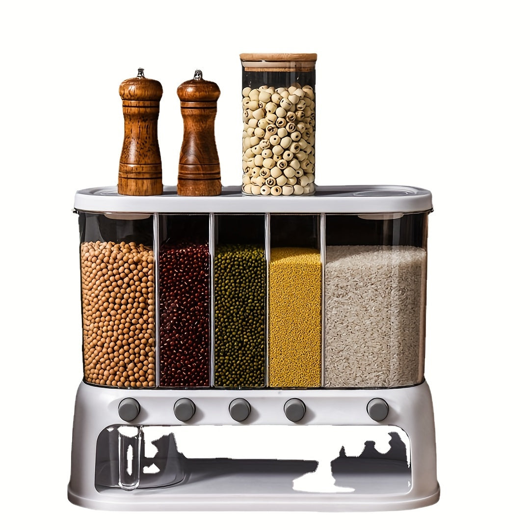 Five-Compartment Grain Dispenser