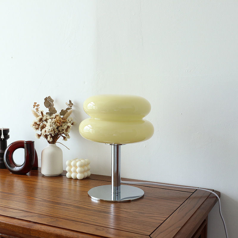 Italian Glass Egg Table Lamp