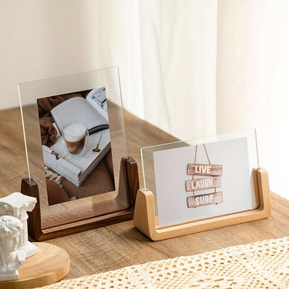 U-Shaped Acrylic and Wood Frame