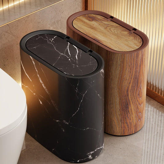 Marble Effect Bin with Lid