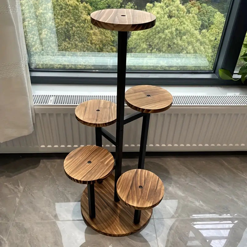 Verdura 6-Tier Wooden Plant Stand