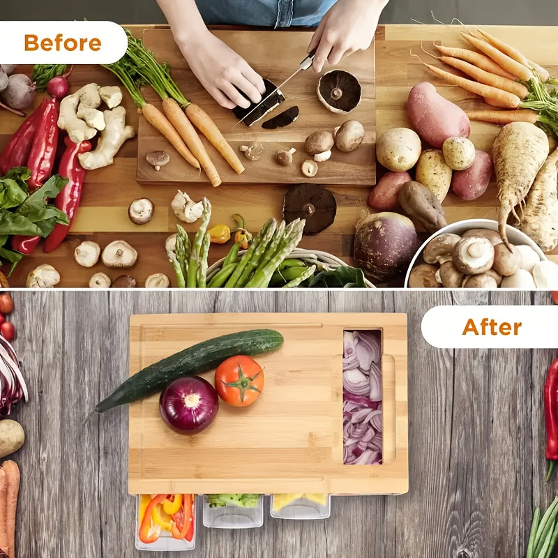 Bamboo Board Kitchen Prep Station