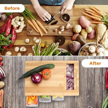 Bamboo Board Kitchen Prep Station