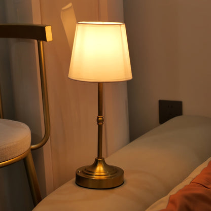 Cordless Brushed Metal Table Lamp