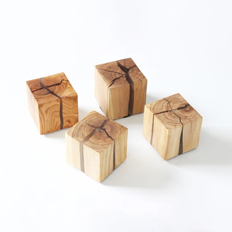 WoodAura Carved Wood Resin Light