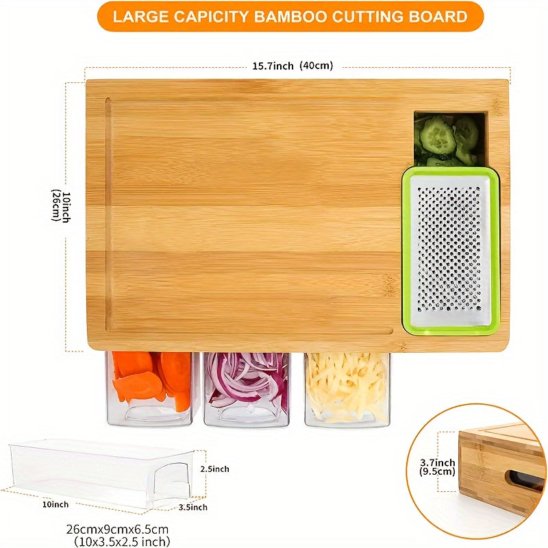 Bamboo Board Kitchen Prep Station
