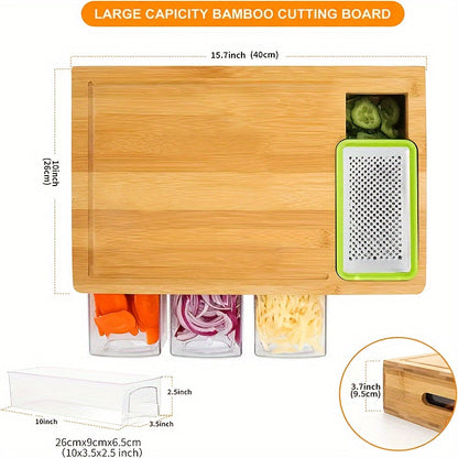 Bamboo Board Kitchen Prep Station