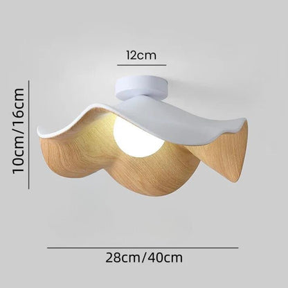Wooden Lotus Ceiling Light