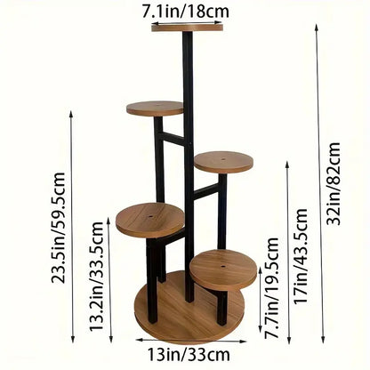Verdura 6-Tier Wooden Plant Stand