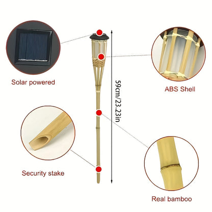 Solar Bamboo Flame Lights 2 Pack
