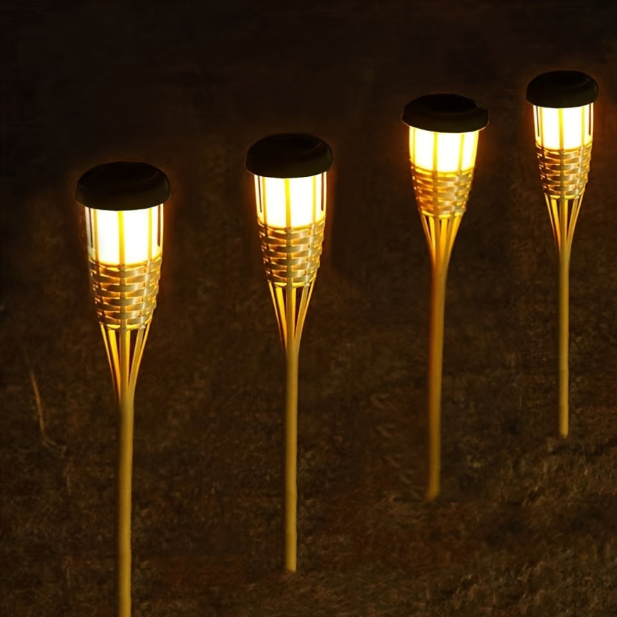 Solar Bamboo Flame Lights 2 Pack