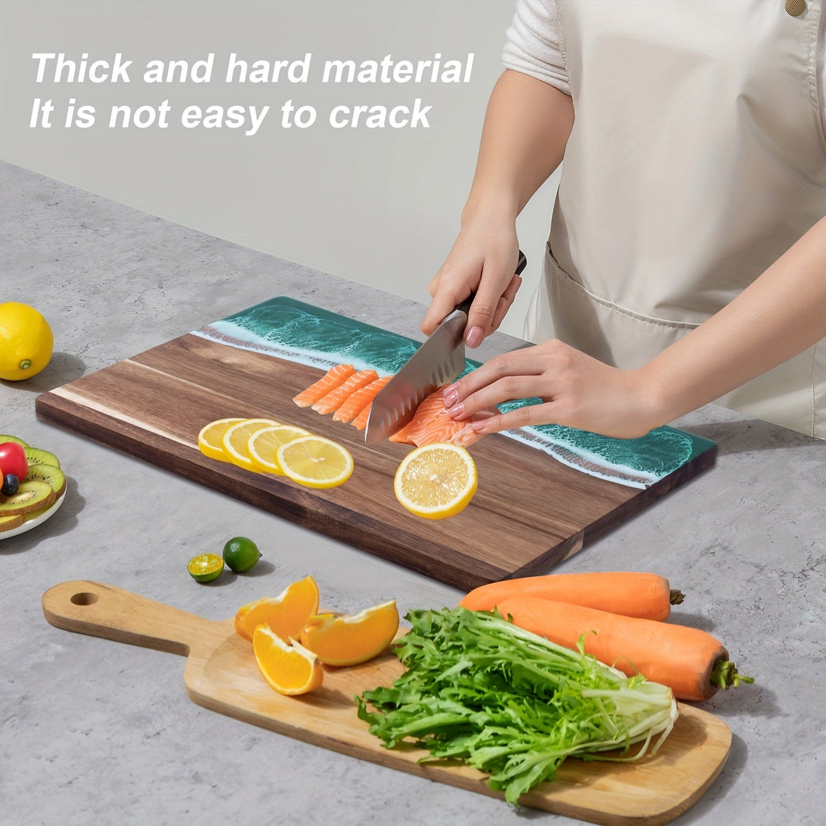 Wave Resin Acacia Serving Board
