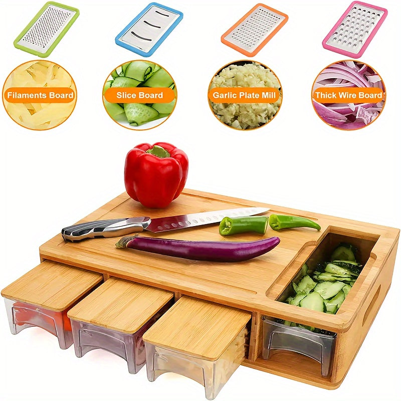 Bamboo Board Kitchen Prep Station