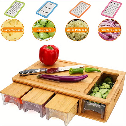 Bamboo Board Kitchen Prep Station
