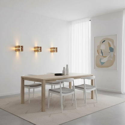 WoodAura Carved Wood Resin Light