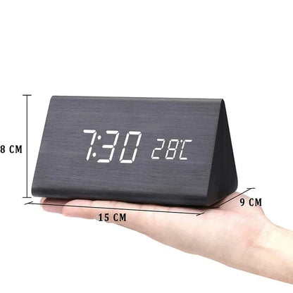 LED Smart Wooden Alarm Clock