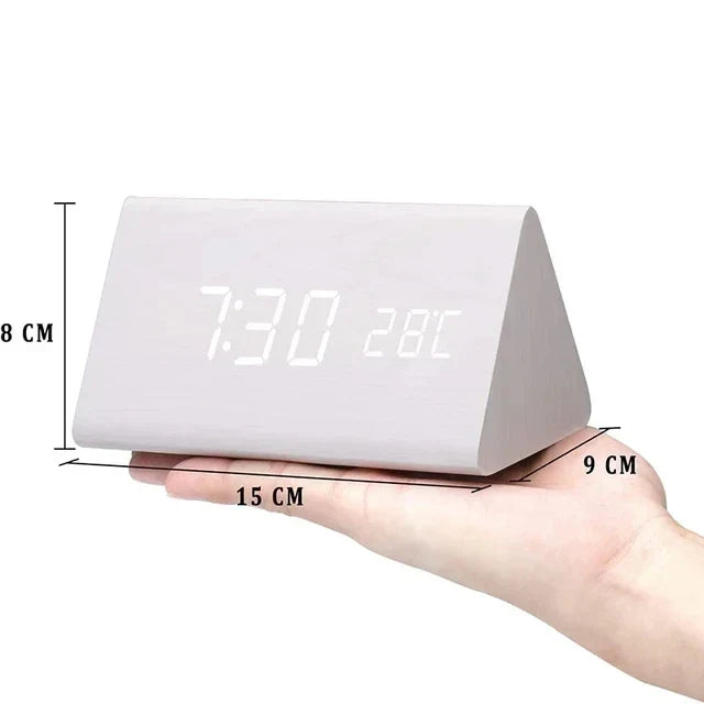 LED Smart Wooden Alarm Clock