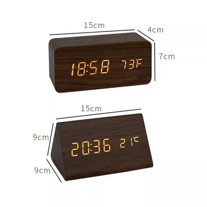 LED Smart Wooden Alarm Clock