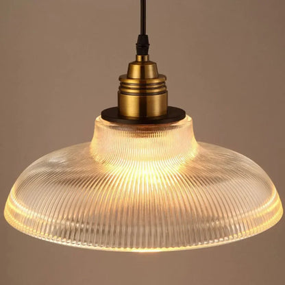 LumiVibe Ribbed Glass Pendant