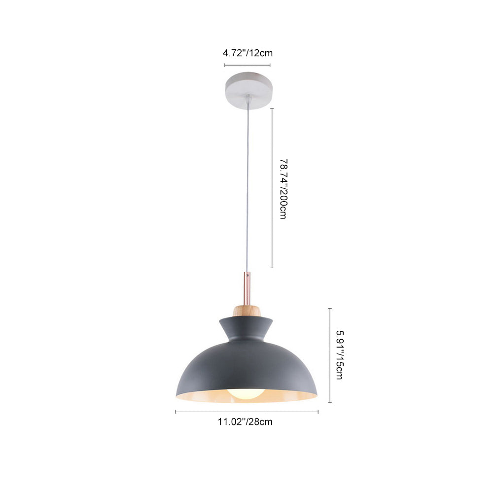 Scandinavian Metal Dome Pendant