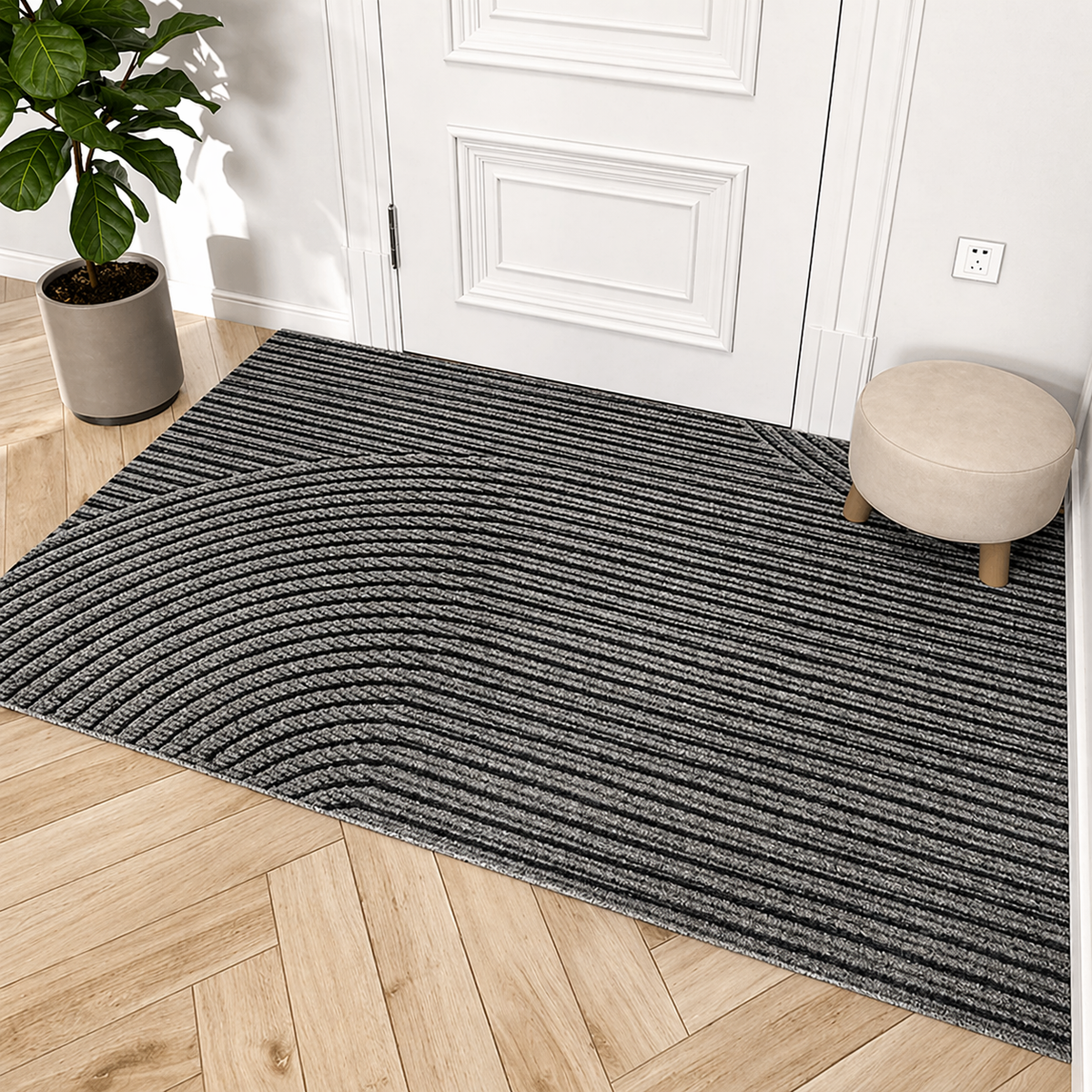 Non-Slip Dirt-Trap Door Mat