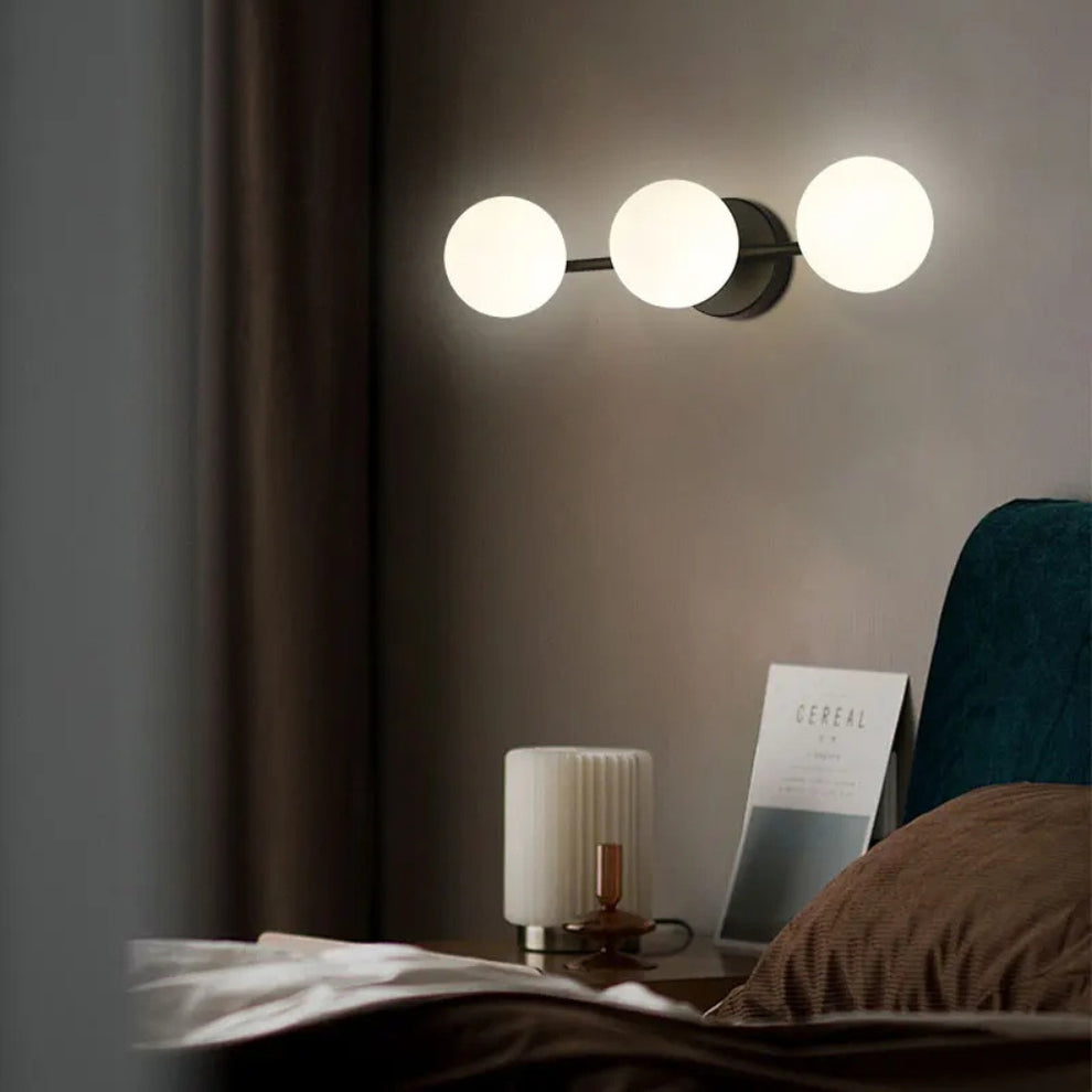 Triple Globe Glass Wall Light