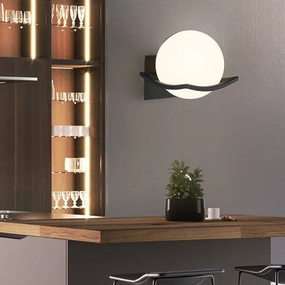 Makar Opal Globe Wall Sconce