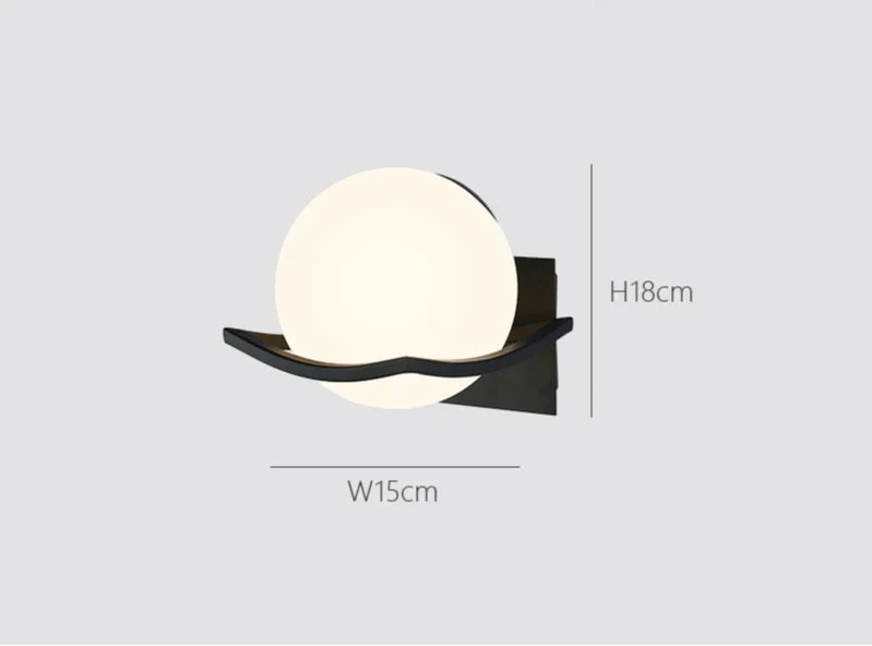 Makar Opal Globe Wall Sconce