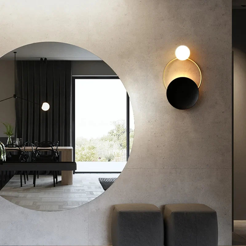Spherical Glass Halo Wall Lamp