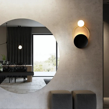 Spherical Glass Halo Wall Lamp