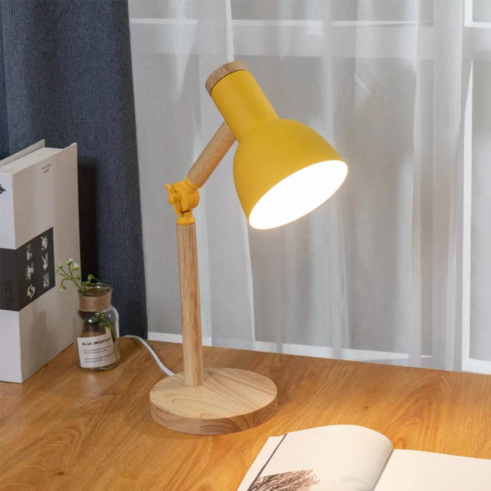 Nordic Wooden Adjustable Desk Lamp