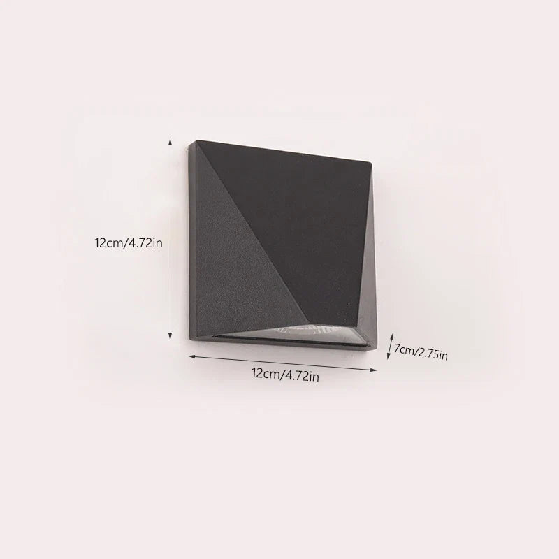Black 5W Waterproof Wall Light