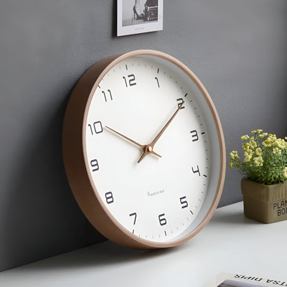 Nordic Wood Frame Wall Clock