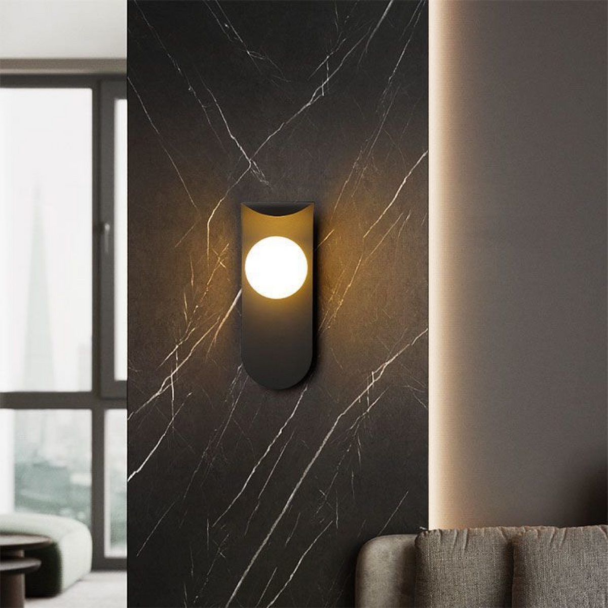 Scandinavian Curved Panel Sconce
