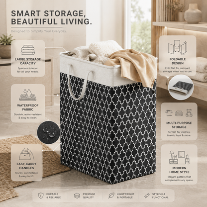Lauva 75L Foldable Laundry Basket